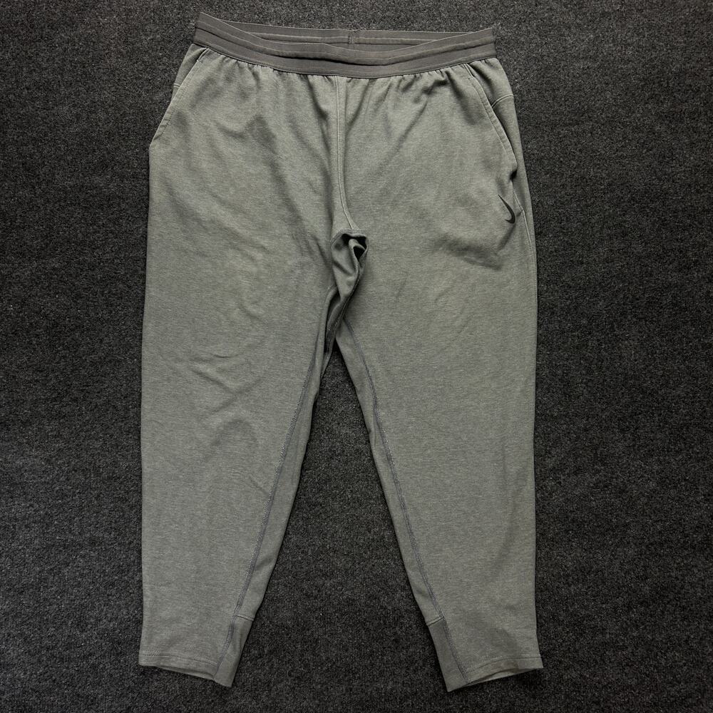 Nike Dri-Fit Yoga Jogger Pants Men’s XXL Gray Casual Taper Workout Sweatpants